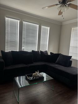 Black living room sectional