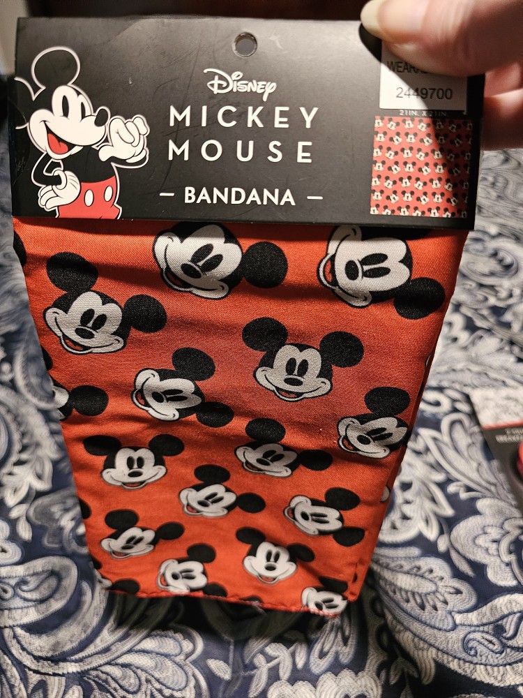 Mickey Mouse Bandana - 21 in. x 21 in. - NWT