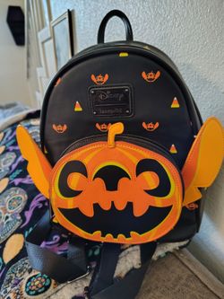 Loungefly Disney Stitch Halloween Pumpkin Mini Backpack