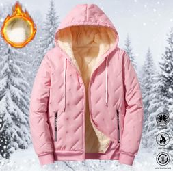 Women's Basic Long Sleeve Minimalist Knit Zip-Up Jacket - Baseball Collar, Loose Fit, Pockets, Thick Material Women's Fleece Jackets for Autumn Winter
