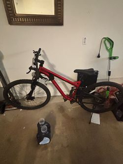Red mountain bike