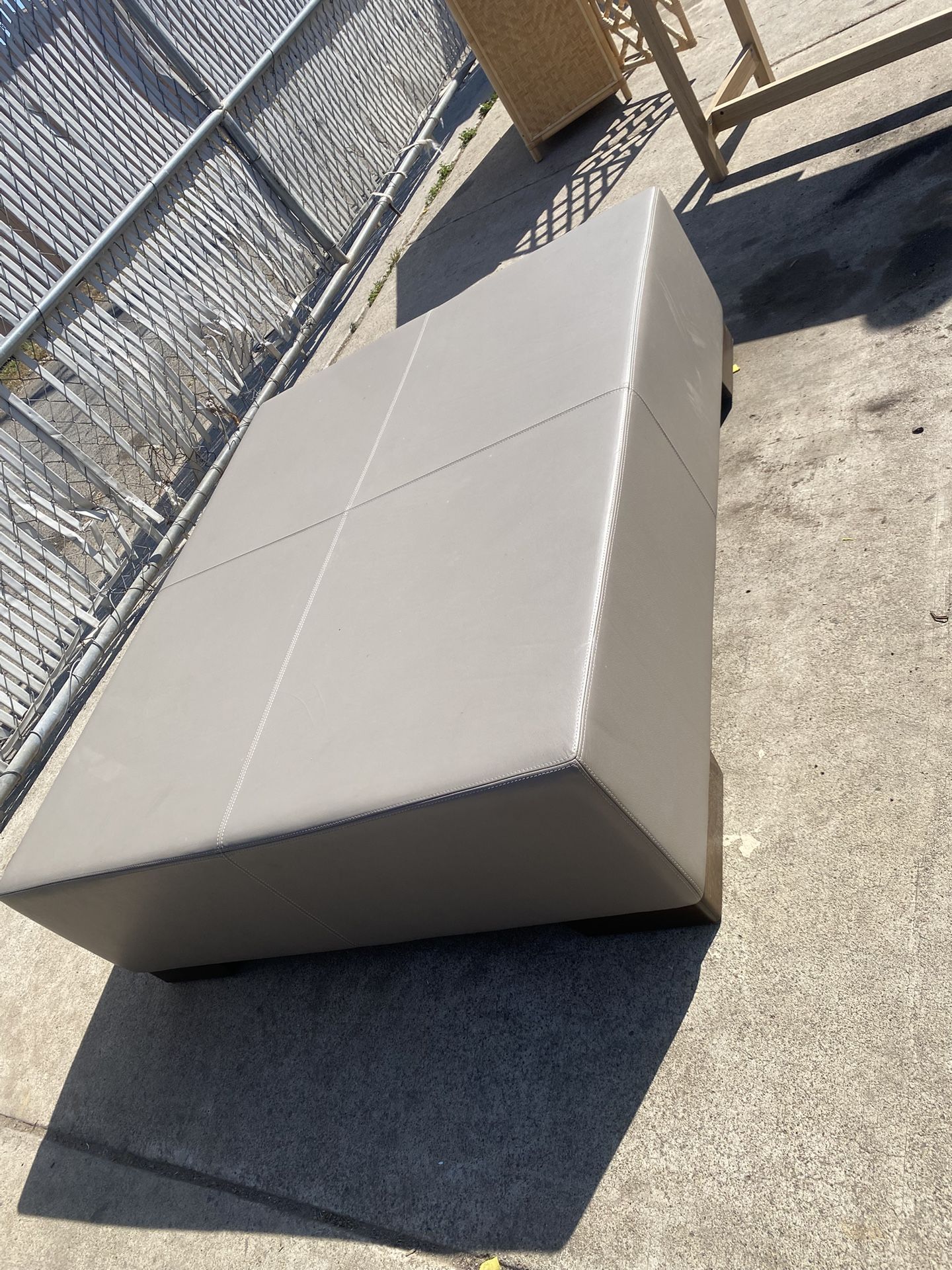 Christian Liaigre Leather Coffee Table