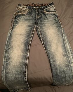 Mens slim Straight Stretch Jean rock revial