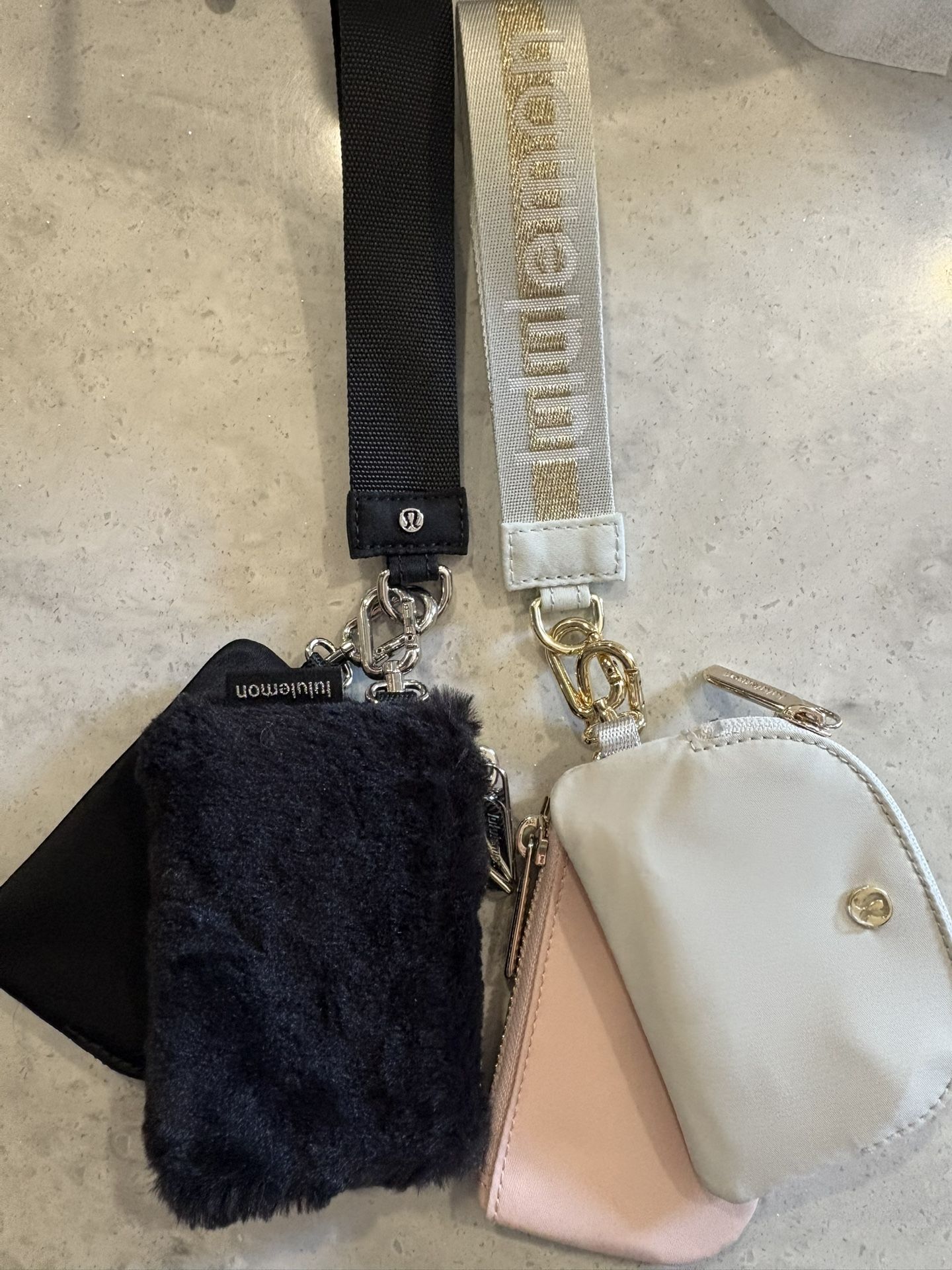 Lululemon dual Wristlet wallet Keychains