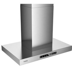 VIKIO 30 in. 900 CFM Island Mount Range Hood in Stainless Steel with Gesture Sensing and Touch Control Switch Panel with light