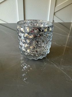 Silver Mercury Glass Candle Holders