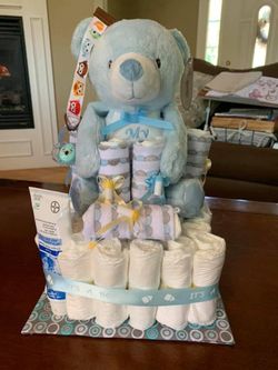 Boy diaper cake