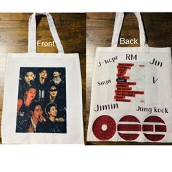 custom tote bags (bts)
