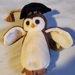Ty Beanie Baby - Wise the Owl (Class of 1998) 1997 / 1998 W/ ERRORS