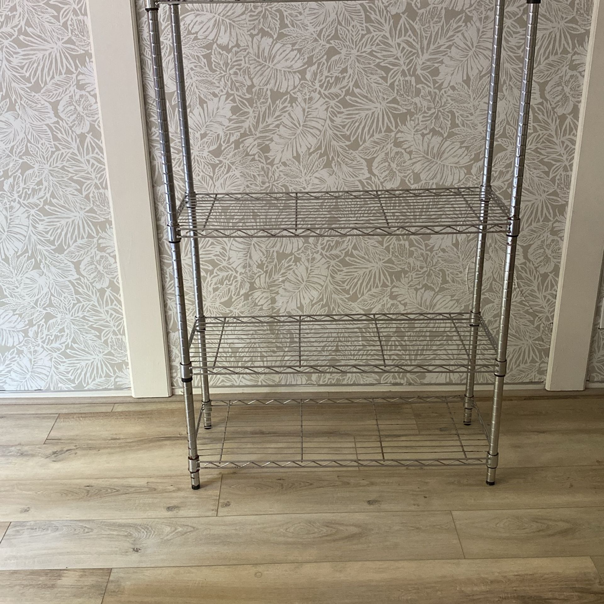 4-Shelf Adjustable Heavy Duty Steel Wire Rack Storage Shelving Organizer, 36" L x 14" W x 54" H, Chrome Silver