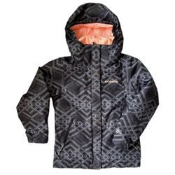 Columbia Winter Jacket Coat Ski Black Grey orange Waterproof size M