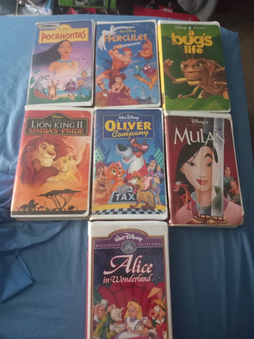 7 Disney VHS Tapes