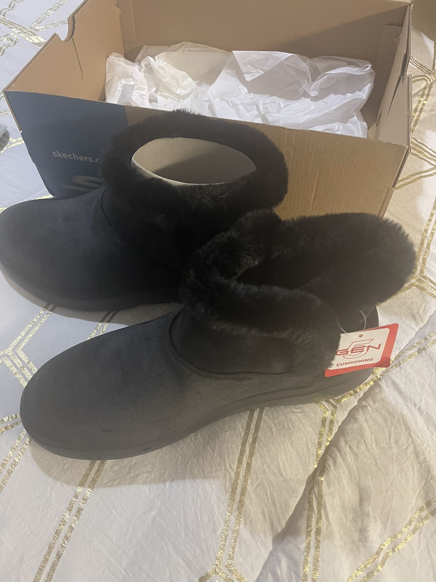 Skechers Women Black Booties