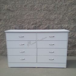 White Bedroom 8 Drawer Dresser!