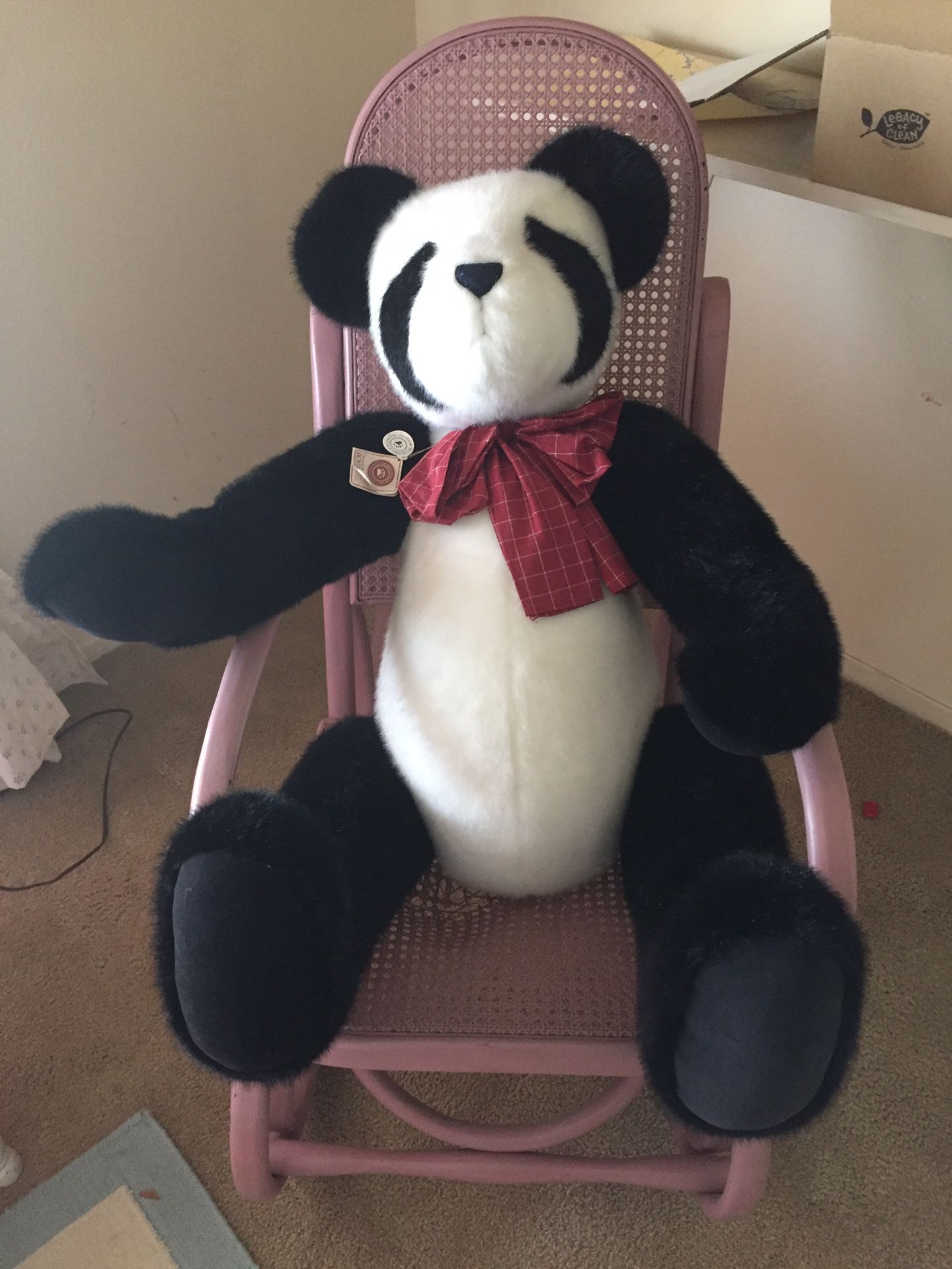 40” Boyd’s Bears Panda, Pandora, Retired Style #500052, Collectors Item. Jointed , With Tags. Stuffed Animal, Like New .