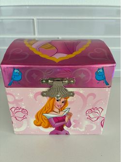 Disney Parks Aurora Musical Jewelry Box Works Clean Excellent Condition Mirror Still Sealed