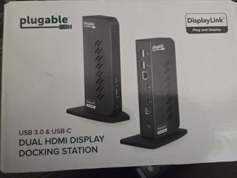 Pluggable UD-3900Z USB 3.0 & USB-C Dual HDMI Display Docking Station