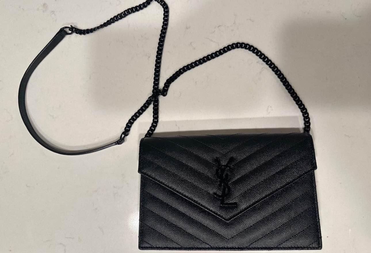 Like New Authentic YSL Small Envelope Flap Wallet on Chain