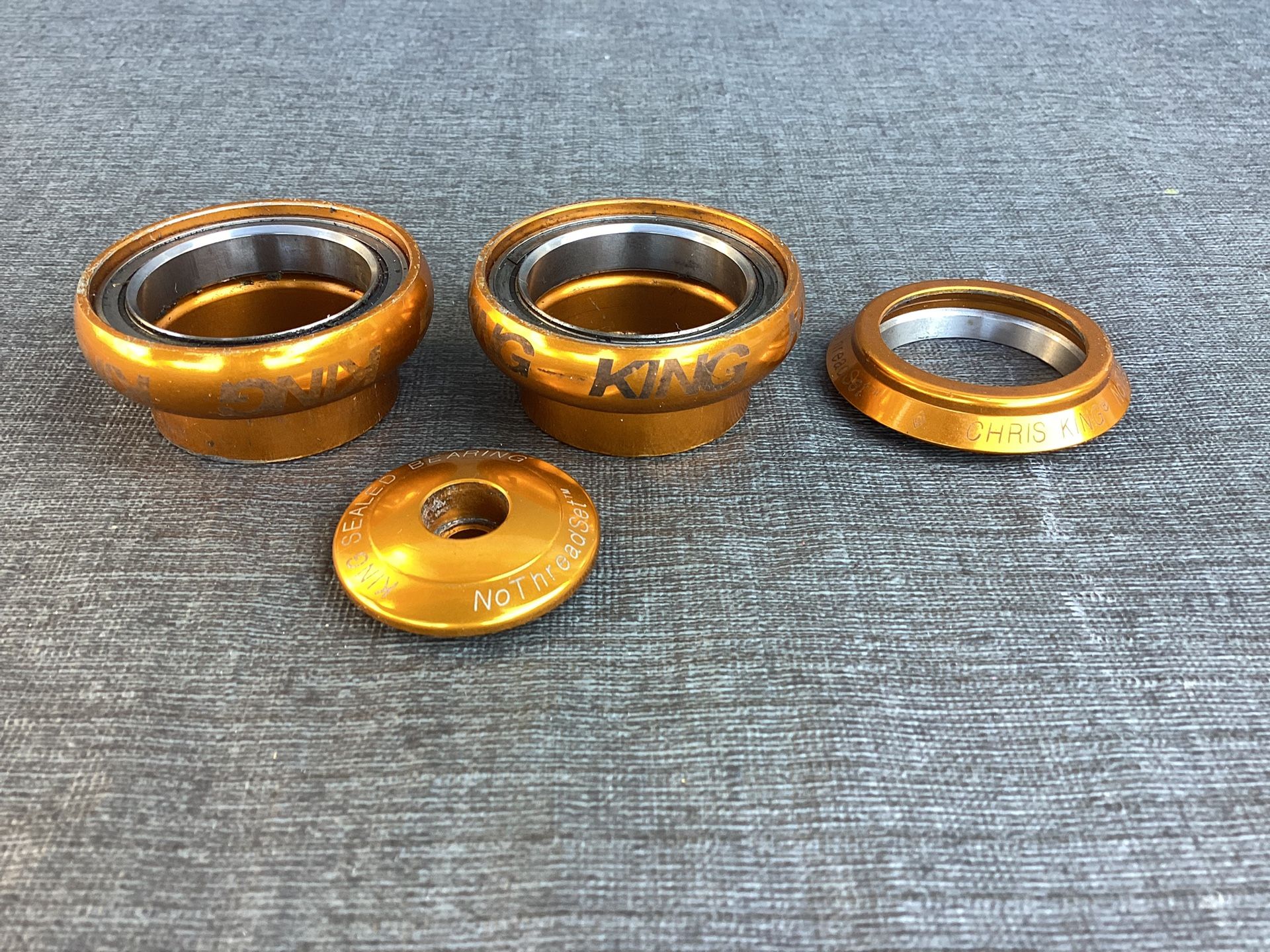 Chris King No ThreadSet Bold 1-1/8" Headset Bike Threadless Gold New