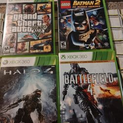 Xbox 360 game lot low Price / video game lot halo 4, grand theft Auto 5, battfield 4