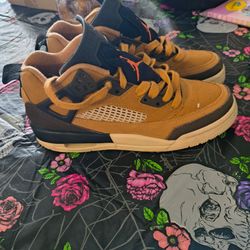 Air Jordan 3 Sneakers Brown Black Orange sz 5y