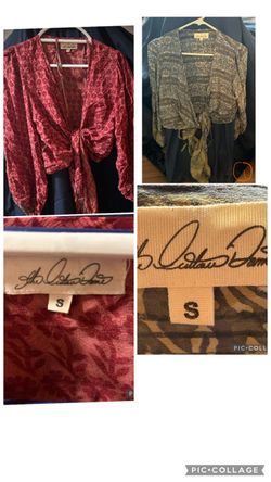The Outlaw Dame Vintage Silk Wrap Top - Size S