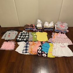 18 Month Toddler Clothing bundle (76 Pieces)