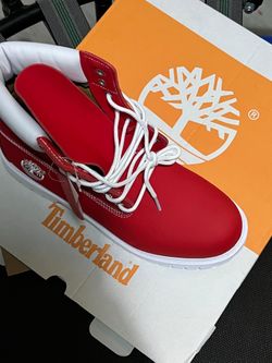 Timberland Premium 6-Inch Boots Red/White Men’s Size 9:5