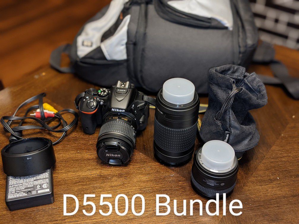 D5500+ 3 lenses ( very less used - need to go)