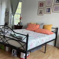 Queen Bed Frame + Queen Mattress 