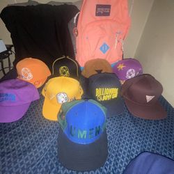 Variety of hats, Dm for sizes and prices
