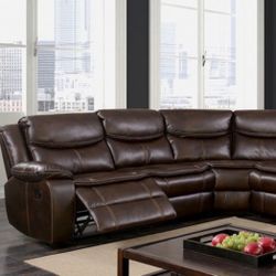Brown Reclining Sectional