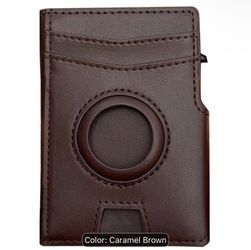 Men'S Bifold Wallet No Airtag RFID Blocking Anti-Theft with Card Slots Cash Compartment ID Window Fashion Design Portable for Daily Commute Business T