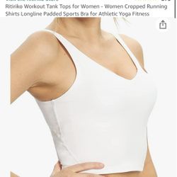 Sports Bra, Cropped Workout Shirt, New, XXL