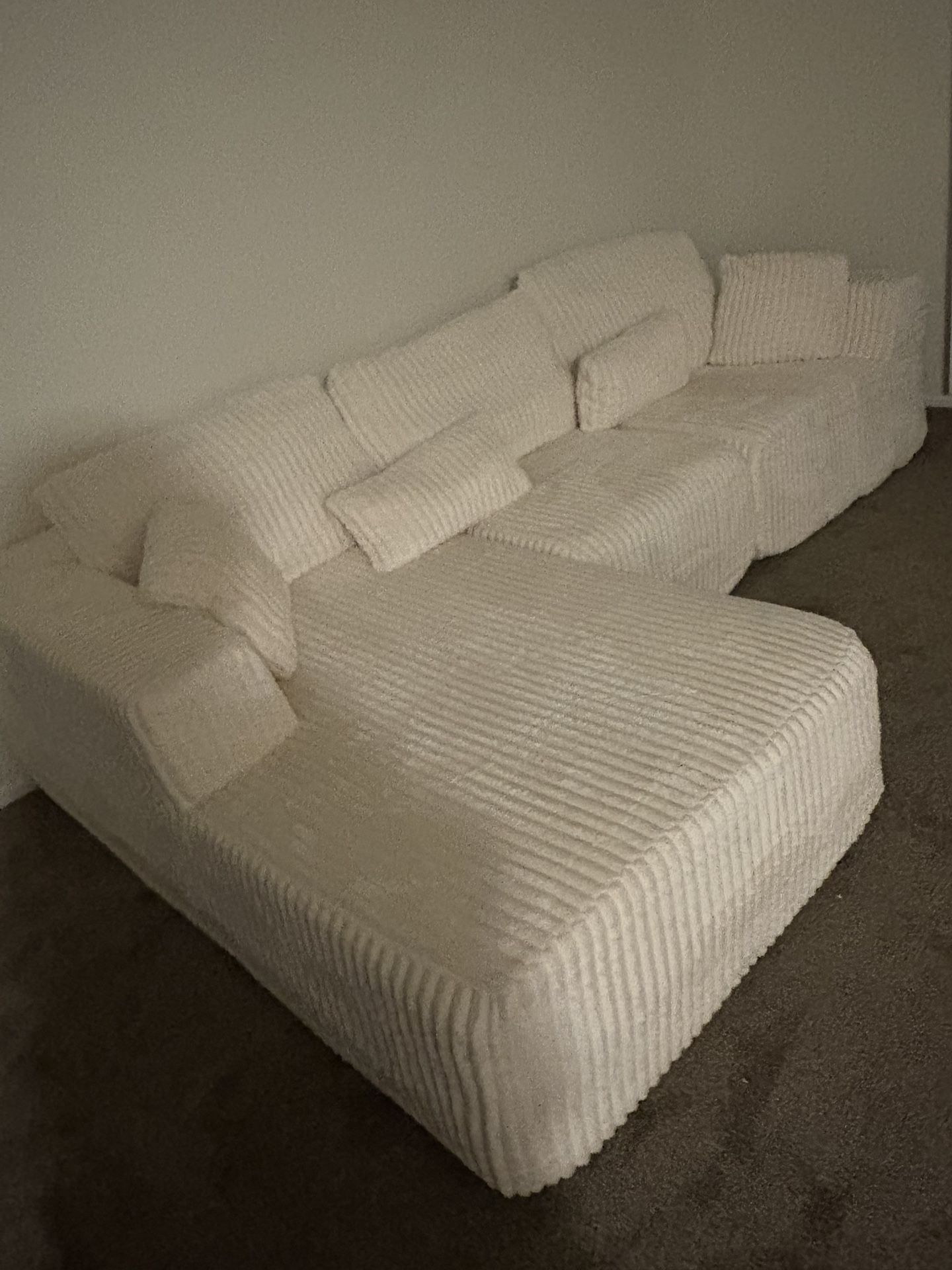 Modular Sectional Sofa Cloud Sectional Couch, 107" Comfy Fluffy L Shaped