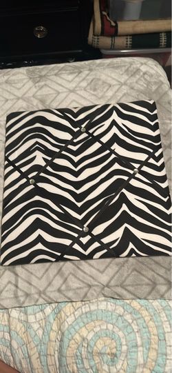 Zebra Print Fabric Memory Board