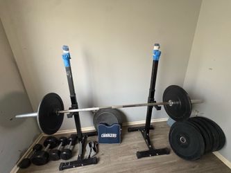 Gym set rack bar bumpers