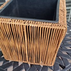 Brand New Never Used Wicker Plant Basket Etc