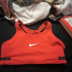Nike orange sports bra 