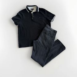Set x2 Michael Kors Jeans  Size 34x32 Dark Gray Wash Cotton Blend and blouse