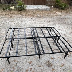 2 Black Metal Bed Frames