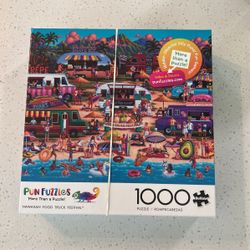 1000 Piece Puzzle Hawaiian food Truck Festival