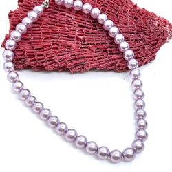 New Costume Lavender Pearl Necklace 