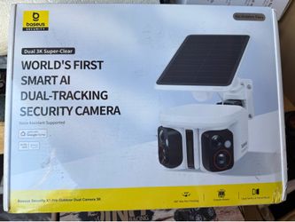 Baseus X1 Pro Dual-Tracking Solar Security Camera Outdoor Wireless, Dual 3K AI Cameras, 300° Pan, Color Night Vision, 8× Zoom, Local Storage up to 512