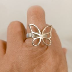 Vintage sterling silver butterfly ring