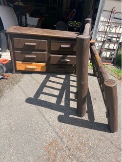 FREE Queen size bed frame and dresser