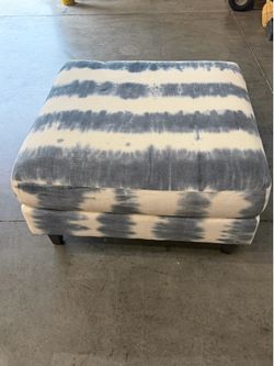Tie dye ottoman