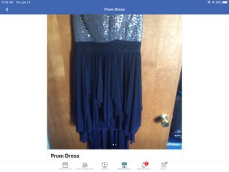 Royal blue dress with a small train size 13