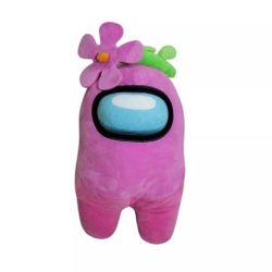 Among Us Plush Pink Flower Toy Stuffed Animal Toikido Video Game Collectible 12”