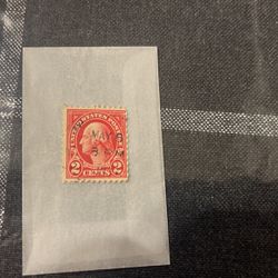 Very Rare George  Washington Red Two  2 Cent Postage Stamp 